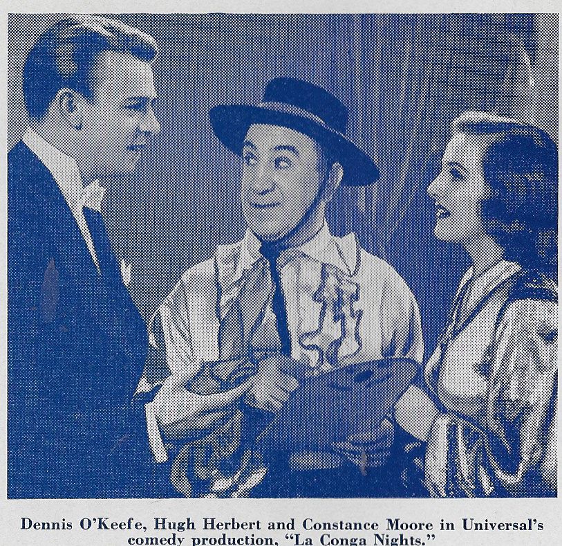 Hugh Herbert, Constance Moore, and Dennis O'Keefe in La Conga Nights (1940)