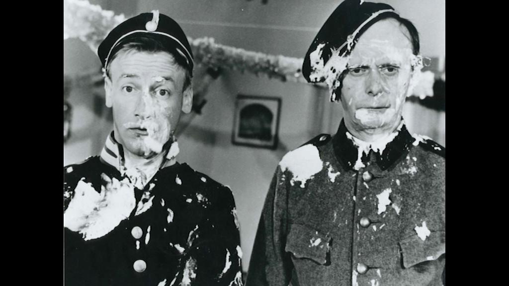 Stig Grybe and Holger Höglund in 91:an Karlsson muckar (tror han) (1959)