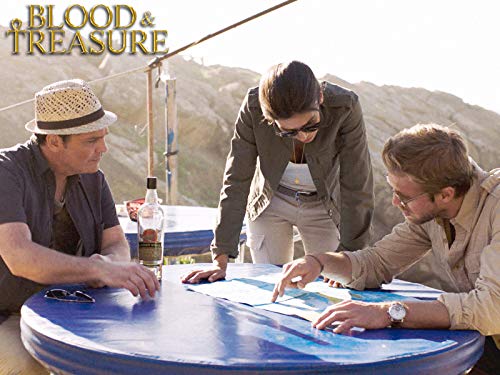 Oded Fehr, Matt Barr, Katia Winter, and Sofia Pernas in Blood & Treasure (2019)