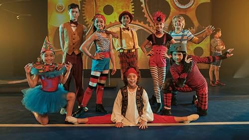 Drew Davis, Madison Brydges, Cameron Andres, Liam Patenaude, Samson Boldizar, Riley O'Donnell, Ellowyn Stanton, and Ava Ro in Big Top Academy (2018)