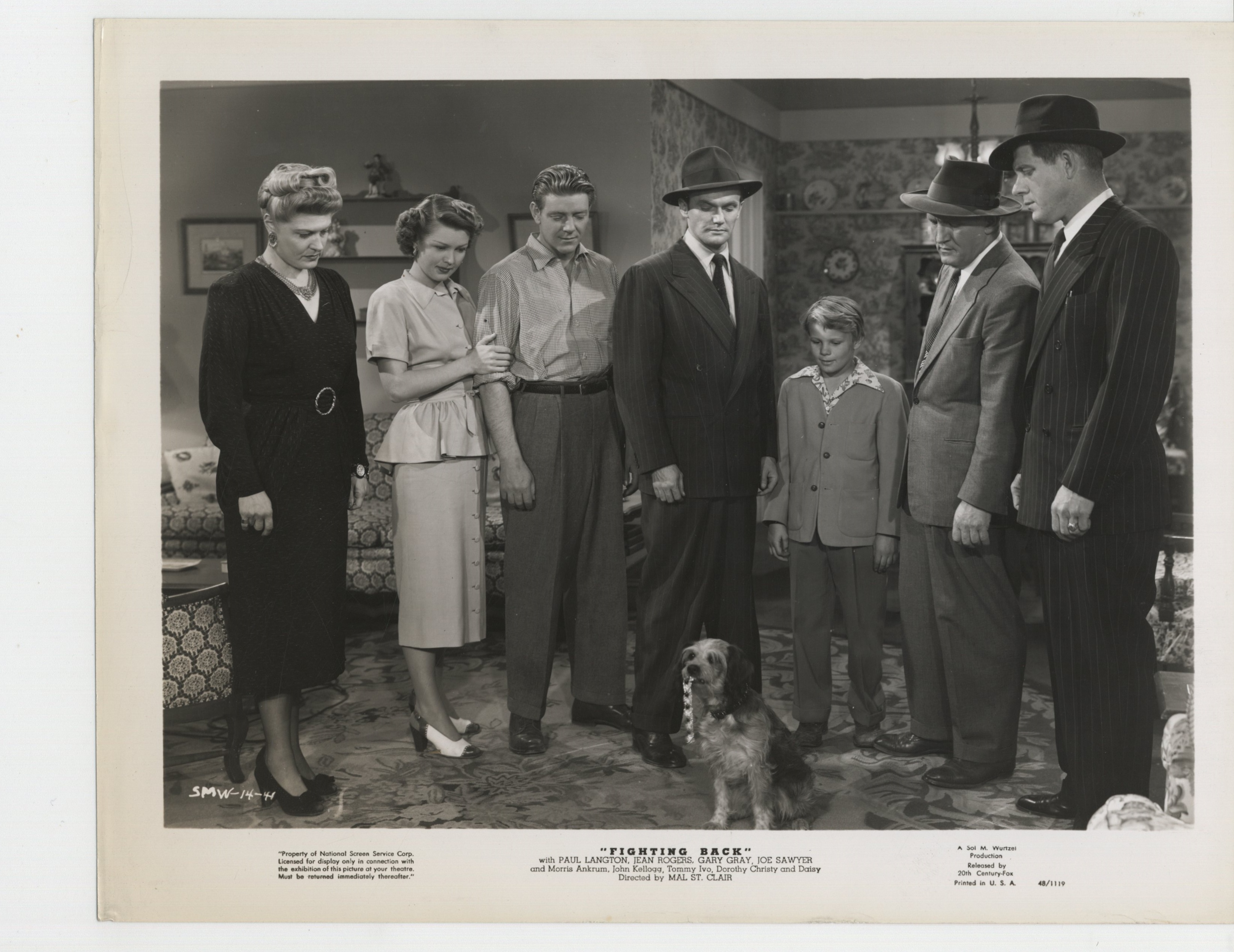 Morris Ankrum, Dorothy Christy, Gary Gray, John Kellogg, Paul Langton, Jean Rogers, and Joe Sawyer in Fighting Back (1948)