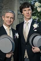 Martin Freeman and Benedict Cumberbatch in Sherlock (2010)