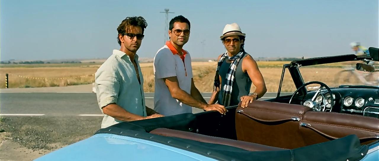 Hrithik Roshan, Farhan Akhtar, and Abhay Deol in Zindagi Na Milegi Dobara (2011)