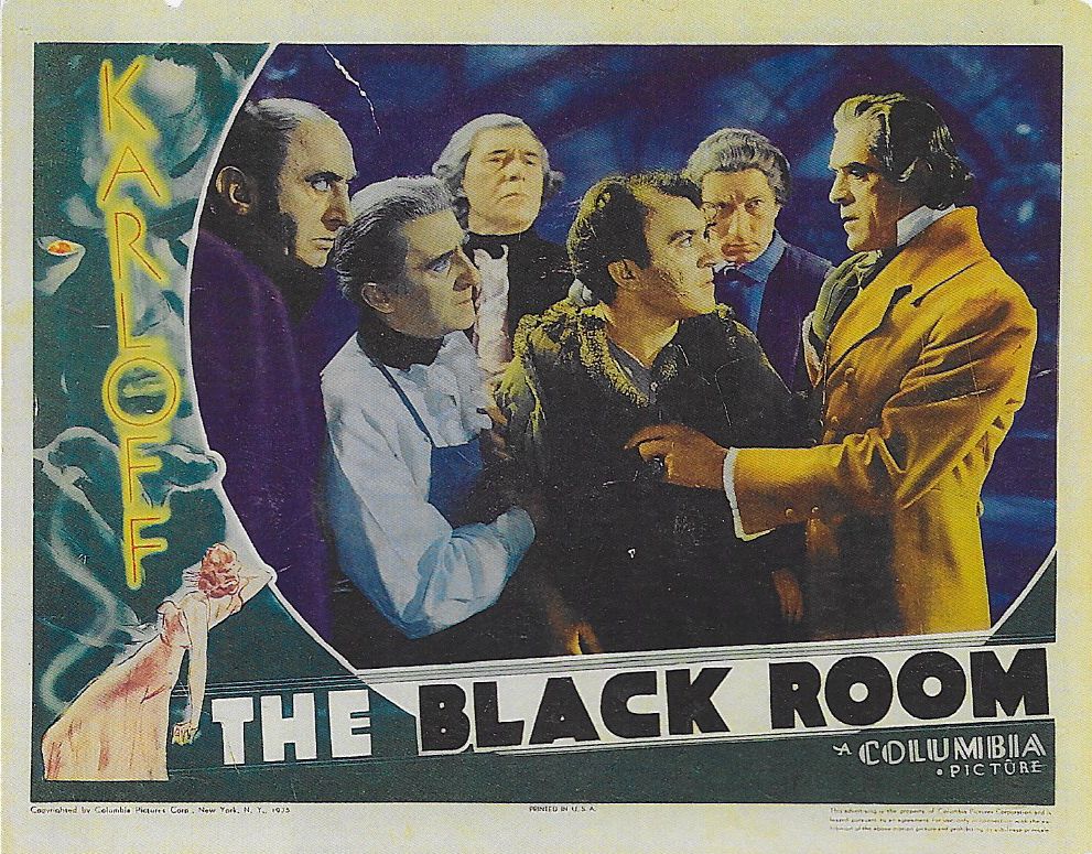 Boris Karloff, Robert Allen, John Buckler, Henry Kolker, and Colin Tapley in The Black Room (1935)