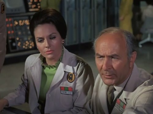 Lee Meriwether and John Zaremba in The Time Tunnel (1966)