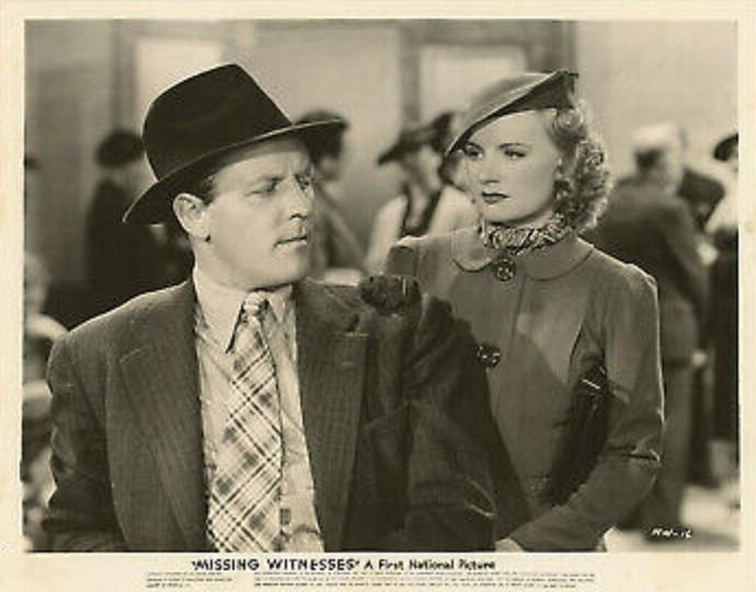 Virginia Dale and Dick Purcell in Missing Witnesses (1937)