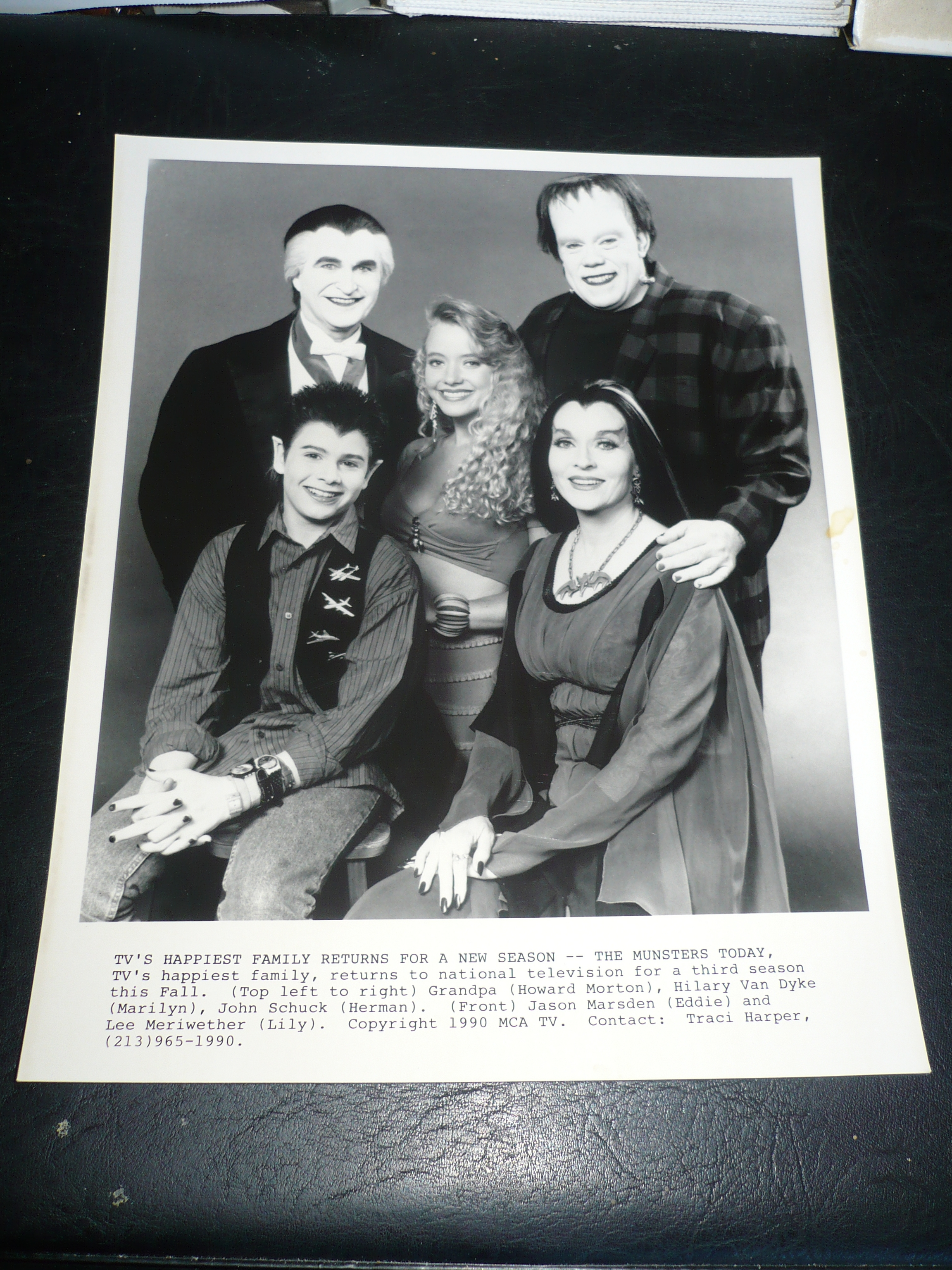 Jason Marsden, Lee Meriwether, Howard Morton, John Schuck, and Hilary Van Dyke in The Munsters Today (1987)