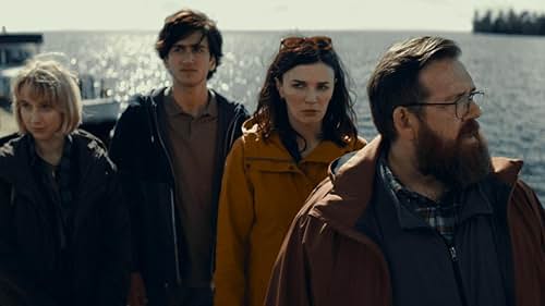 Nick Frost, Maisie Ayres, Aisling Bea, and Sebastian Croft in Get Away (2024)