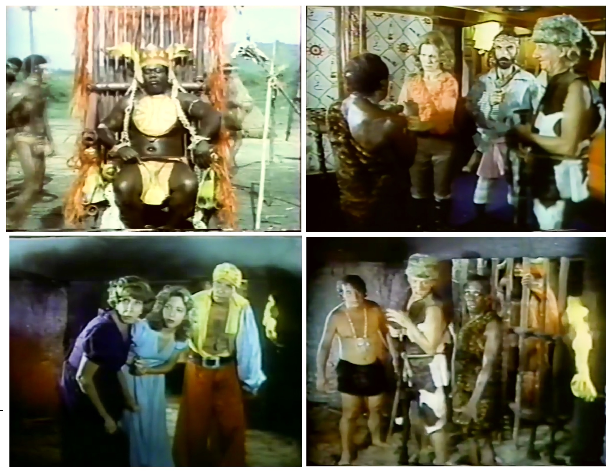 Banzo Africano, Stela Alves, Suzy Arruda, Costinha, Admir de Souza, Lameri Faria, Amauri Guarilha, Grande Otelo, and Simbat in As Aventuras de Robinson Crusoé (1978)