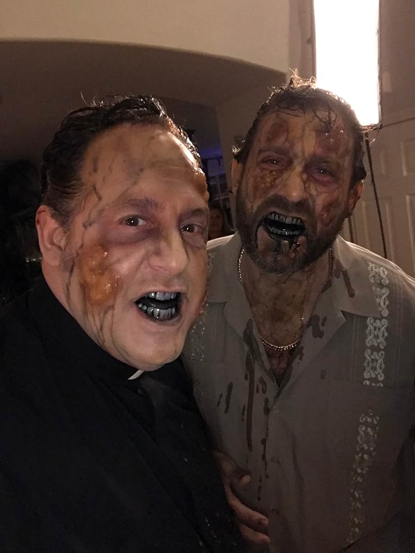 On set of Witness Infection as Father Mike turned zombie.