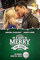 Melissa Joan Hart and Mario Lopez in A Very Merry Toy Store (2017)