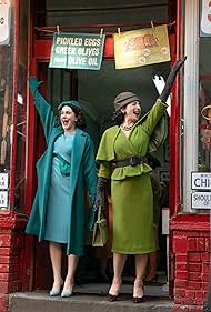 Marin Hinkle and Rachel Brosnahan in The Marvelous Mrs. Maisel (2017)