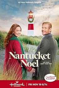 Sarah Power and Trevor Donovan in Nantucket Noel (2021)