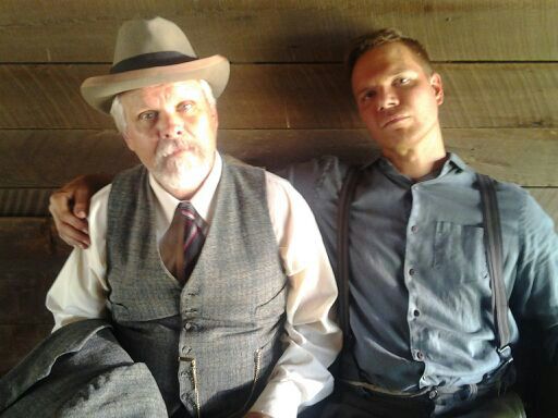 Brian Lally and Jim Parrack on the set of "As I Lay Dying".