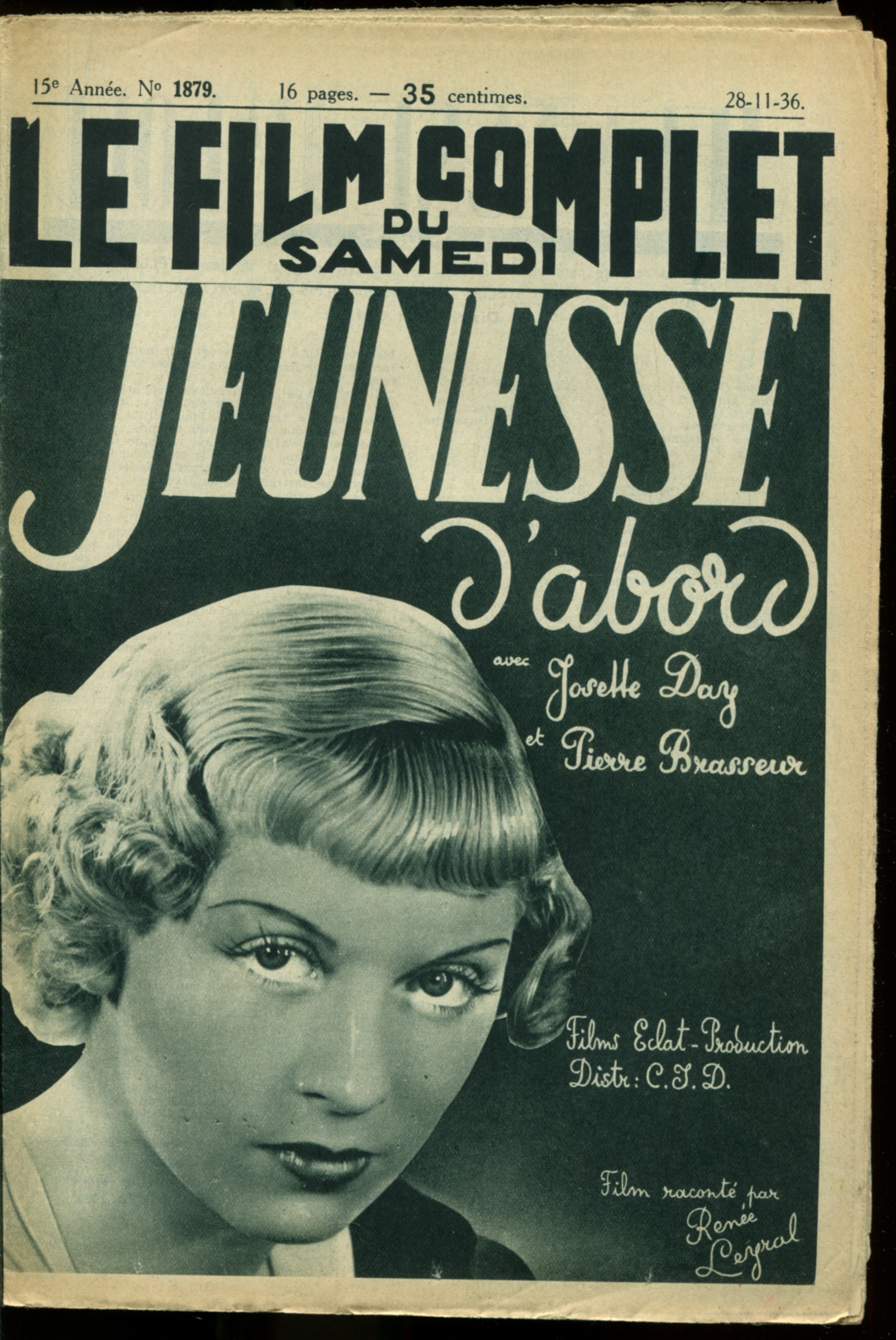 Josette Day in Jeunesse d'abord (1935)