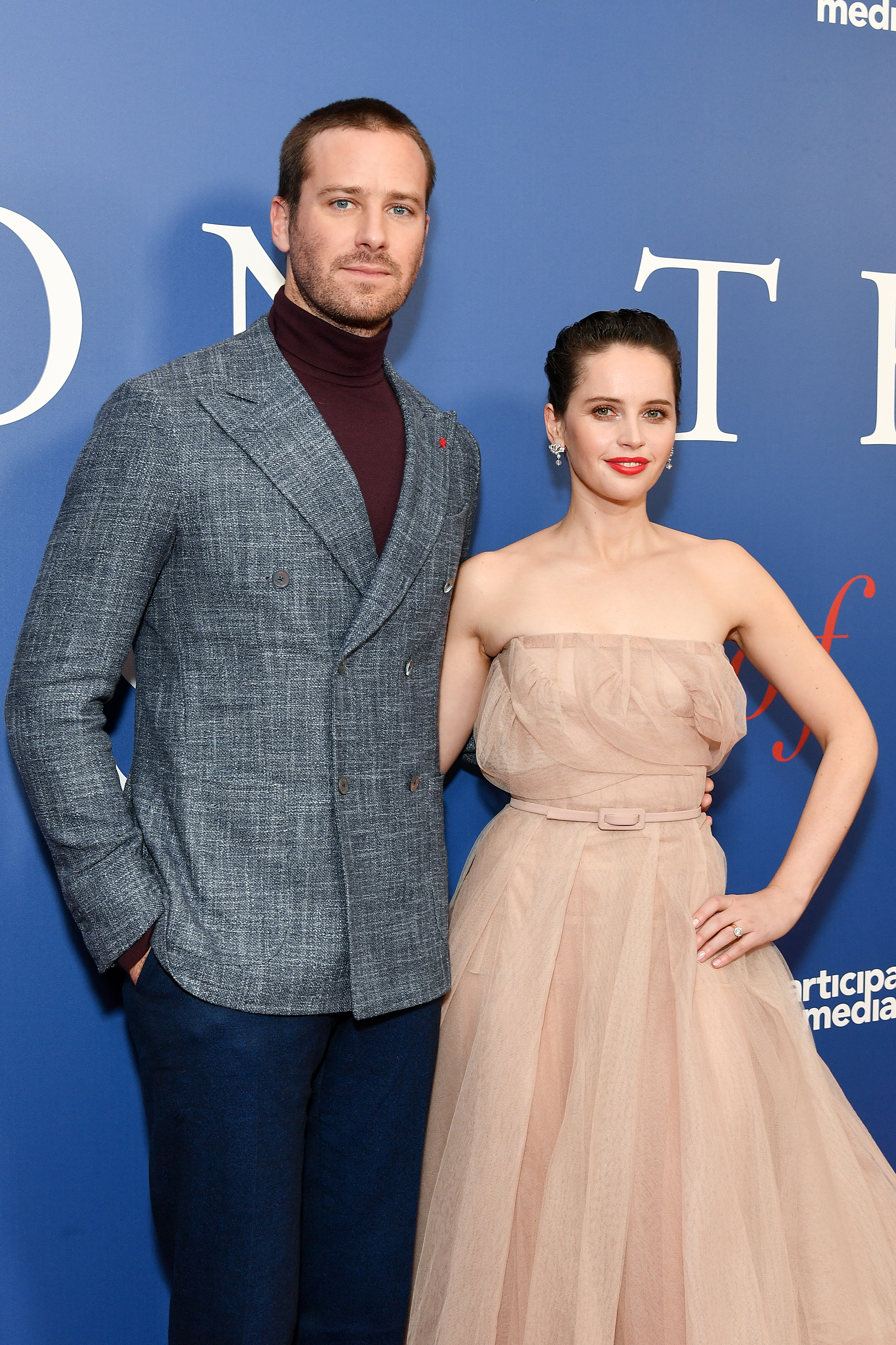 Felicity Jones and Armie Hammer at an event for On the Basis of Sex (2018)