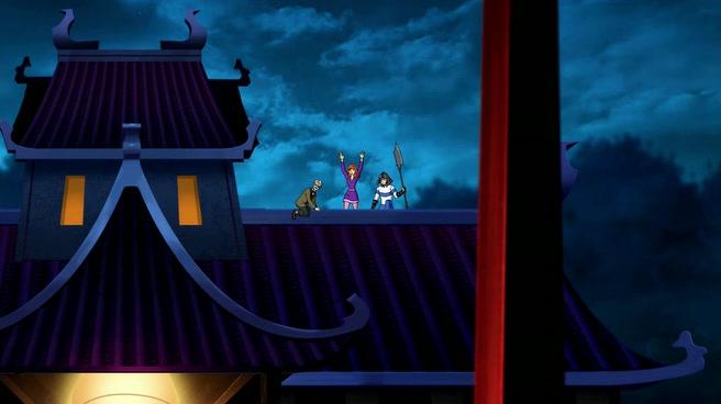 Grey Griffin, Sab Shimono, and Frank Welker in Scooby-Doo and the Samurai Sword (2008)