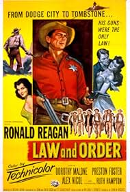 Ronald Reagan, Ruth Hampton, and Dorothy Malone in Law and Order (1953)