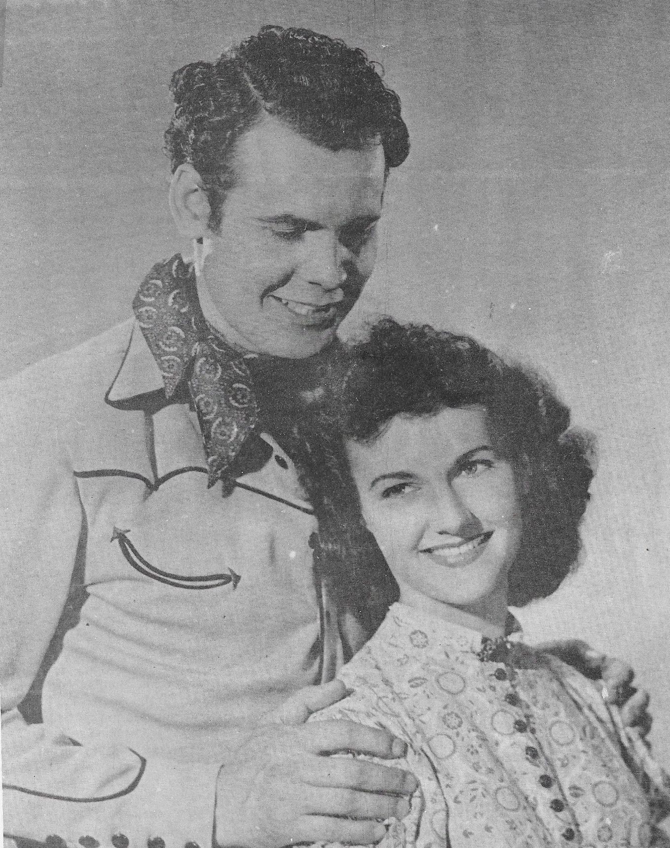 Sunset Carson and Peggy Stewart in Code of the Prairie (1944)