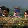 Raini Rodriguez, Ryan Potter, Sean Giambrone, Jenna Ortega, Kausar Mohammed, and Paul-Mikél Williams in Jurassic World: Camp Cretaceous (2020)