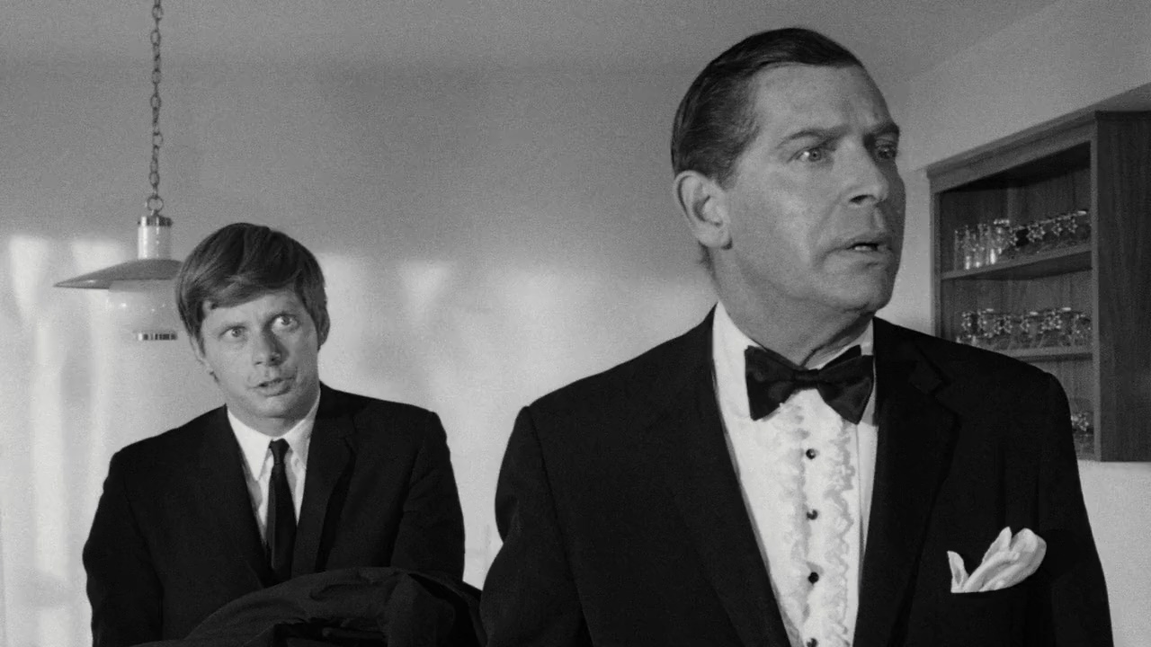 Milton Berle and Robert Morse in The Loved One (1965)