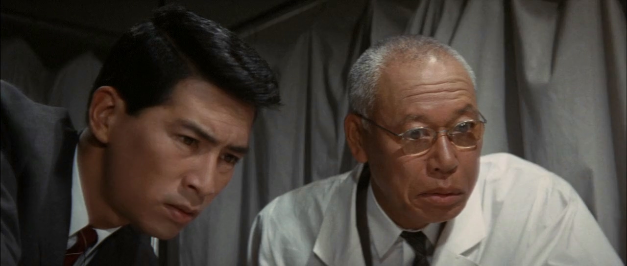 Yôsuke Natsuki and Takashi Shimura in Ghidorah, the Three-Headed Monster (1964)