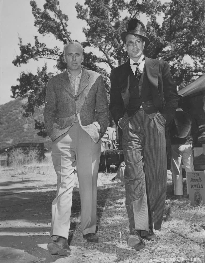 Gary Cooper and Howard Hawks in Ball of Fire (1941)