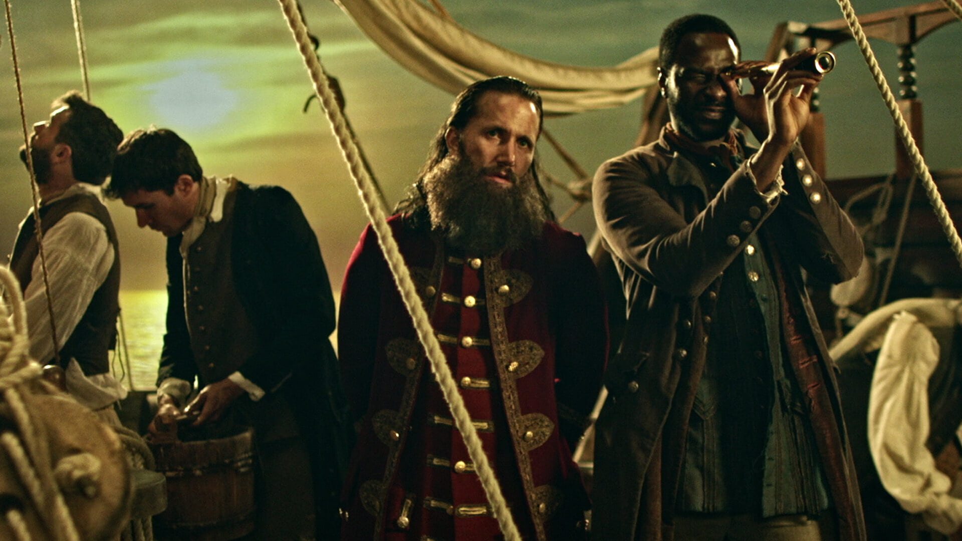 James Oliver Wheatley and Miles Yekinni in The Lost Pirate Kingdom (2021)