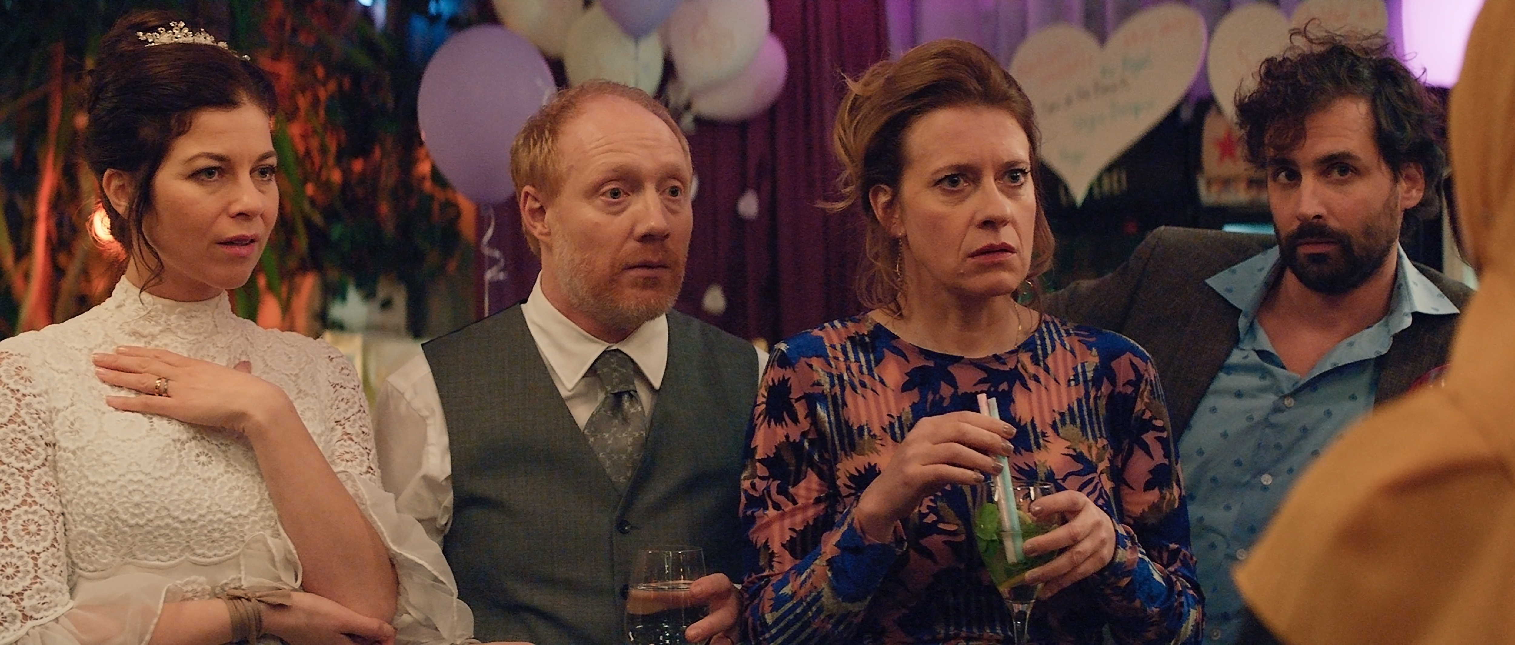 Caroline Peters, Simon Schwarz, Hilde Dalik, and Marcel Mohab in Womit haben wir das verdient? (2018)