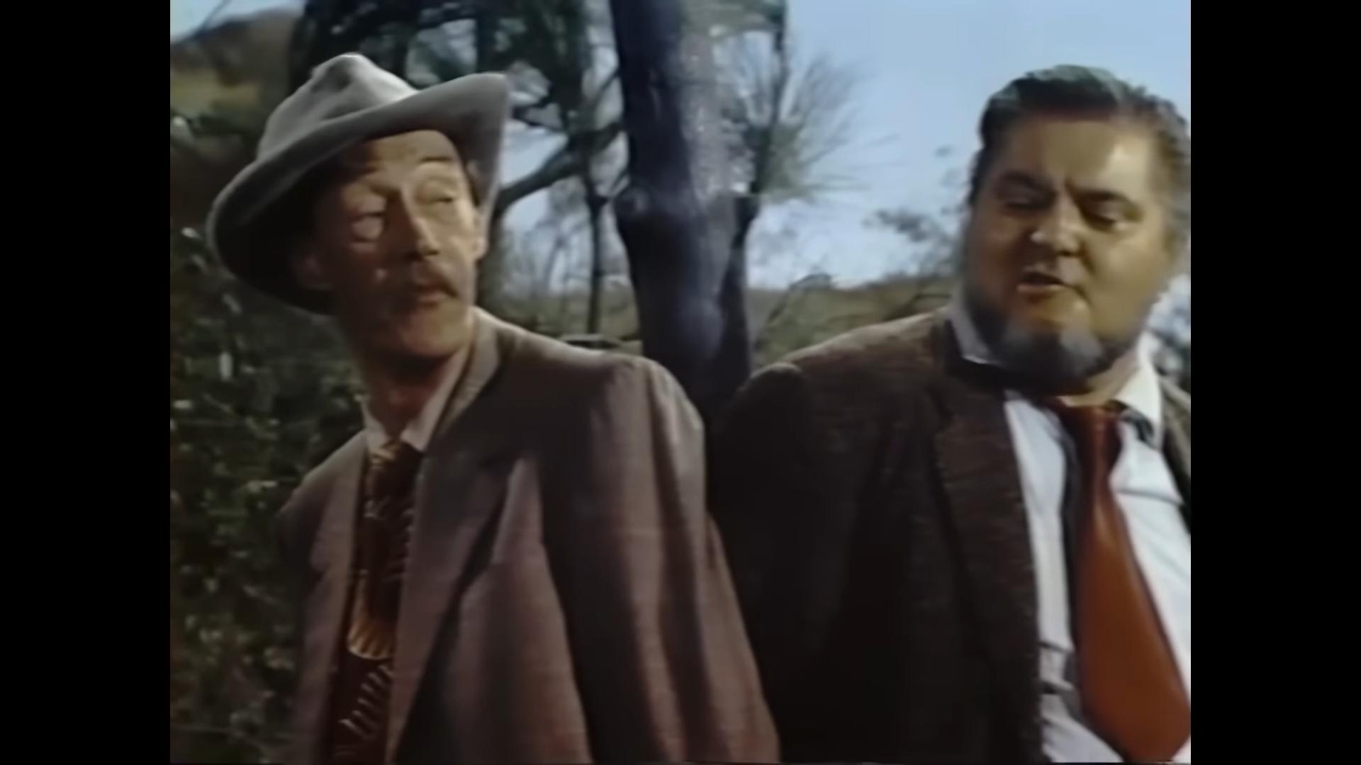 John Carradine and John Mitchum in Bigfoot (1970)