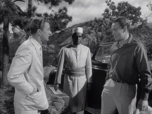 Patrick McGoohan, Ronald Howard, and Derek Sydney in Danger Man (1960)