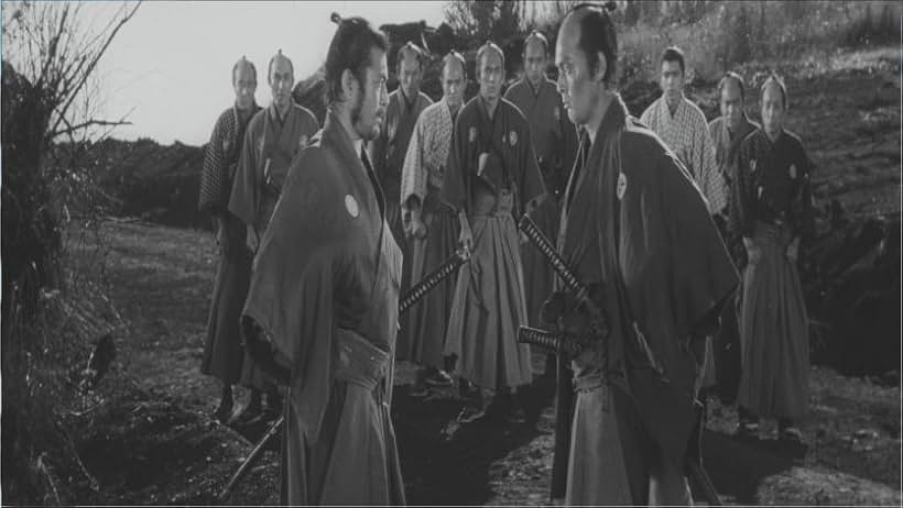 Toshirô Mifune, Tatsuya Nakadai, and Yoshio Tsuchiya in Sanjuro (1962)