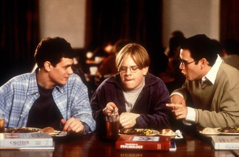 Mark-Paul Gosselaar, Aeryk Egan, and Tom Everett Scott in Dead Man on Campus (1998)