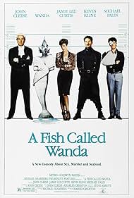 John Cleese, Jamie Lee Curtis, Kevin Kline, and Michael Palin in A Fish Called Wanda (1988)