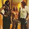 Arnold Schwarzenegger, André René Roussimoff, and Wilt Chamberlain in Conan the Destroyer (1984)