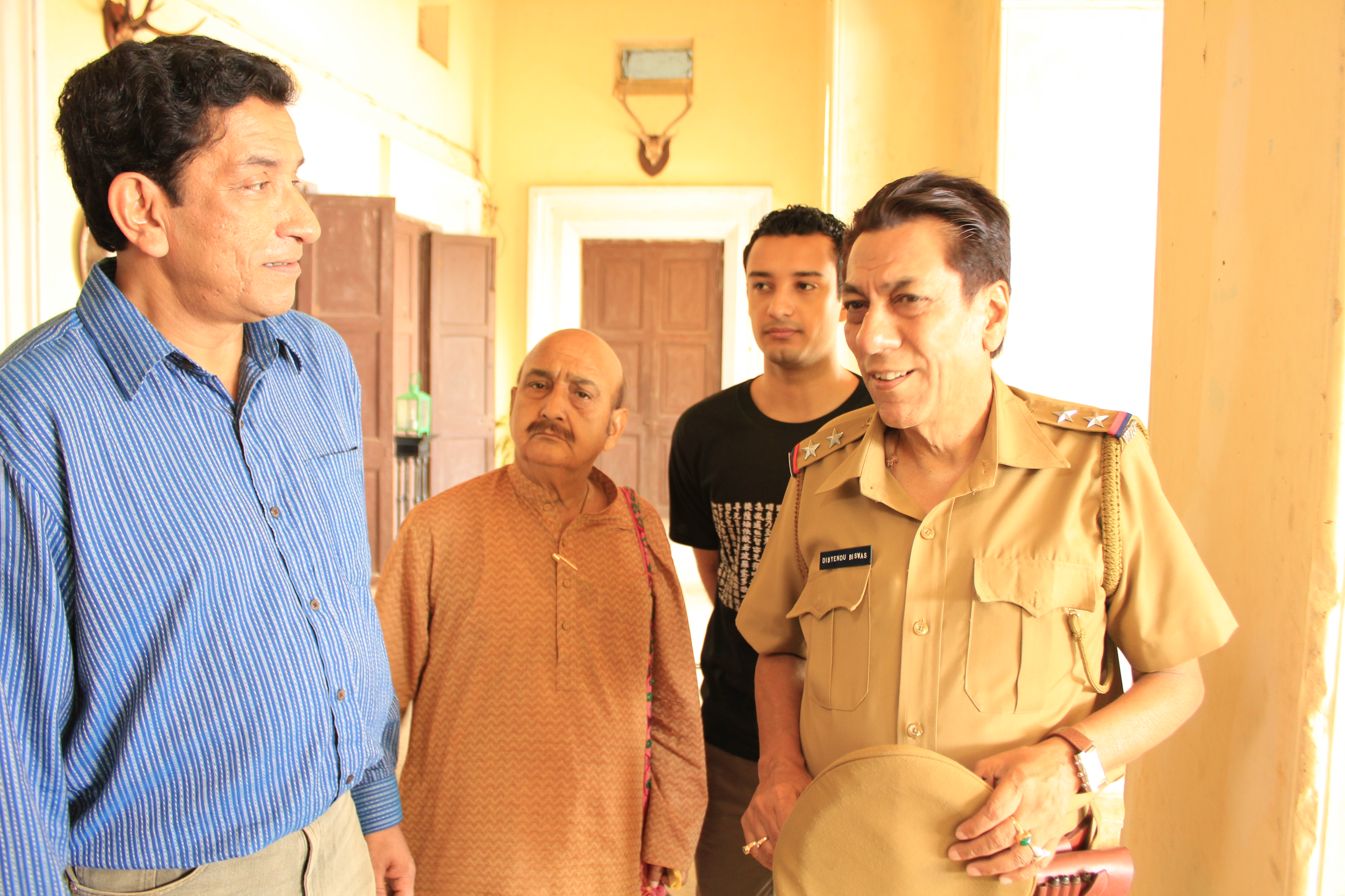 Sabyasachi Chakrabarty, Biplab Chatterjee, Bibhu Bhattacharya, and Saheb Bhattacharjee in Royal Bengal Rahasya (2011)