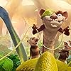 Simon Pegg, Aaron Harris, and Vincent Tong in The Ice Age Adventures of Buck Wild (2022)