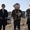 Maggie Gyllenhaal, Michael Fassbender, and Domhnall Gleeson in Frank (2014)