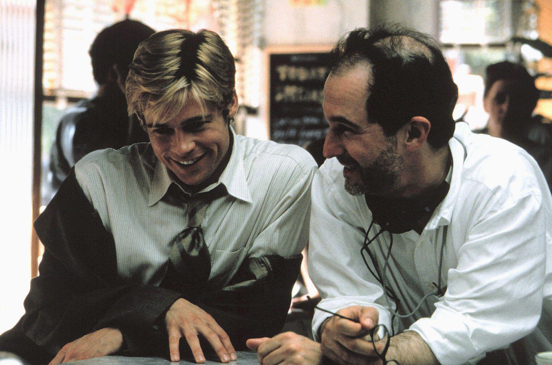 Brad Pitt and Martin Brest on the set of Meet Joe Black