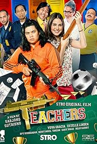 Helfi C.H. Kardit, Rizky Mocil, Yova Gracia, and Estelle Linden in The Teacher (2021)