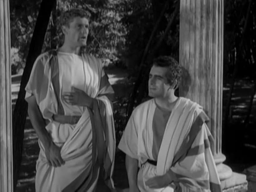 Jean Chevrier and Georges Marchal in The Affairs of Messalina (1951)