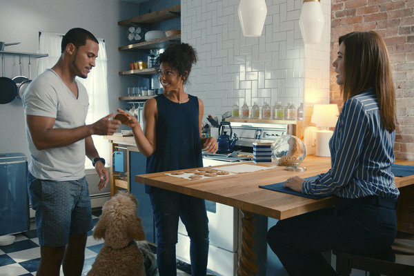 Julie Gonzalo, Karla Mosley, and Andre Hall in How to Train Your Husband or (How to Pick Your Second Husband First) (2018)