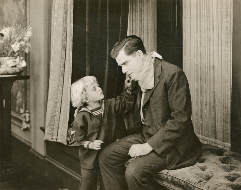 Joey Jacobs and Bert Lytell in Boston Blackie's Little Pal (1918)