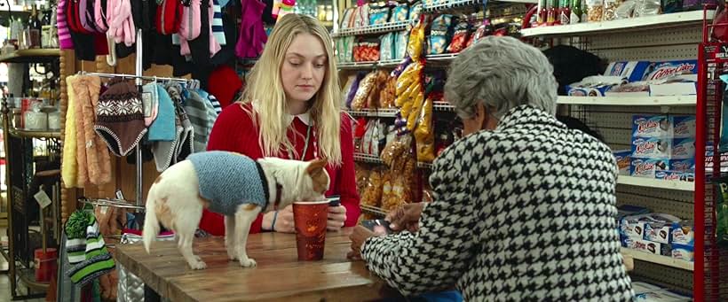 Marla Gibbs, Dakota Fanning, and Blaster in Please Stand By (2017)