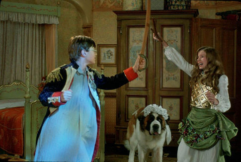 Rachel Hurd-Wood, Harry Newell, and Rebel in Peter Pan (2003)