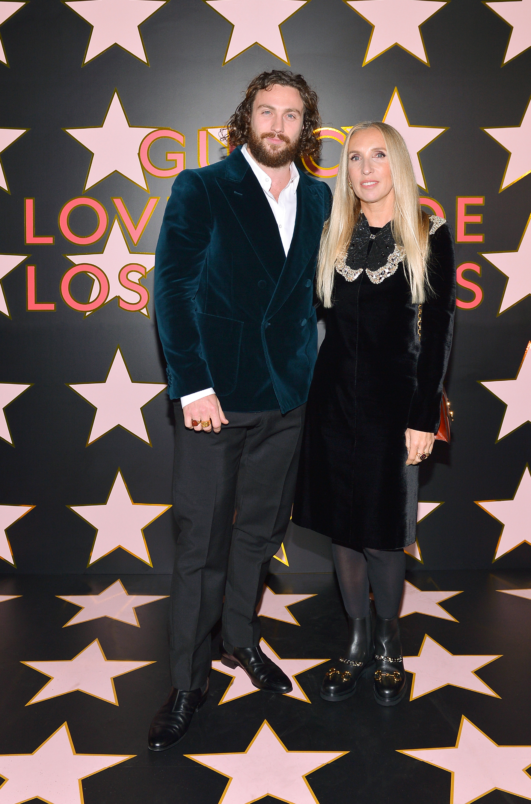 Sam Taylor-Johnson and Aaron Taylor-Johnson at an event for Parade (2022)