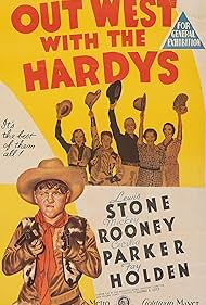 Mickey Rooney, Fay Holden, Cecilia Parker, and Lewis Stone in Out West with the Hardys (1938)