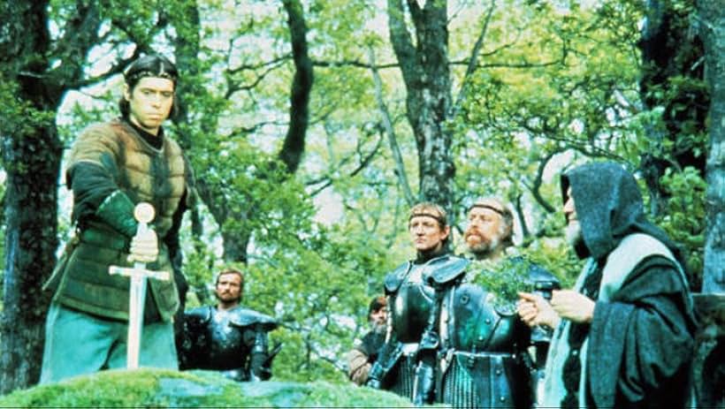 Niall O'Brien, Clive Swift, and Nigel Terry in Excalibur (1981)