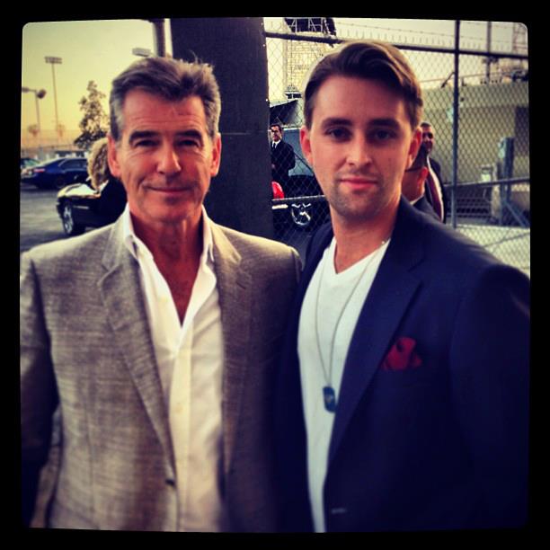 David Sheftell & Pierce Brosnan at Jimmy Kimmel Live!