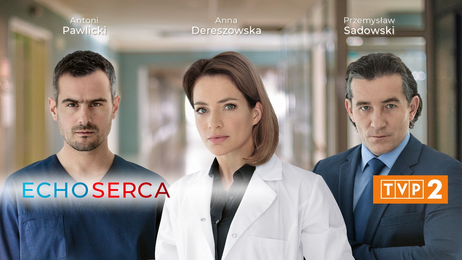 Przemyslaw Sadowski, Anna Dereszowska, and Antoni Pawlicki in Echo serca (2019)